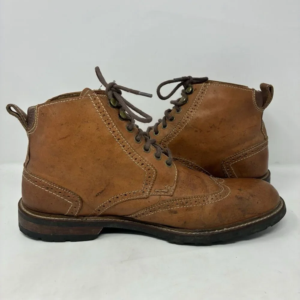 Florsheim Men’s Limited Kilbourn Wingtip Brown Suede Leather Ankle Boots 11.5 D